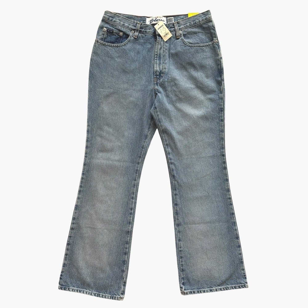 Vintage NWT Deadstock Express Bleus Flare Leg X Jeans Low Rise Y2K 11/12R